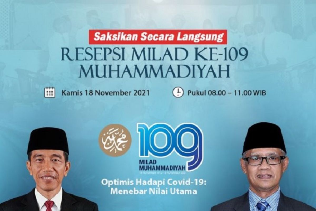 Presiden Jokowi dijadwalkan hadiri dan beri sambutan pada milad ke-109 Muhammadiyah