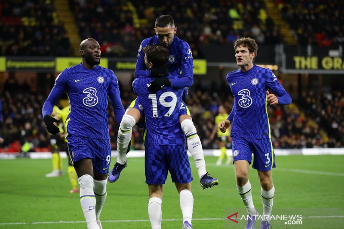 Chelsea membukukan kemenangan tandang triruntun di markas Watford