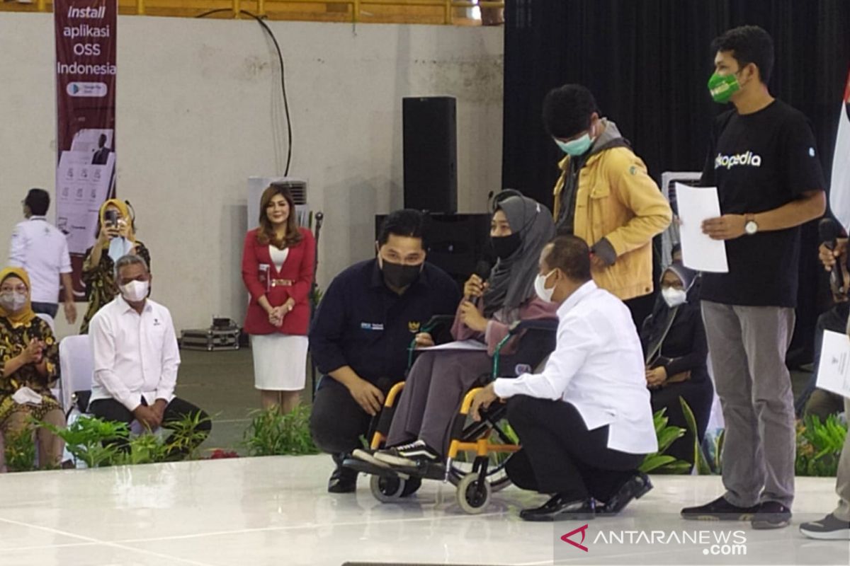 Menteri BUMN sepakat menjadi investor seorang disabilitas pelaku UMKM