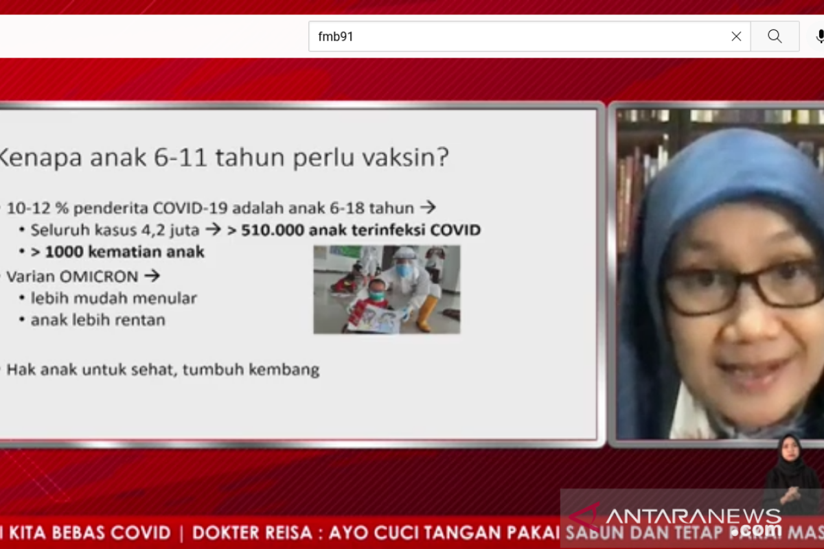 IDAI minta orang tua belajar dari kondisi COVID-19 di negara maju, ajak anak divaksin