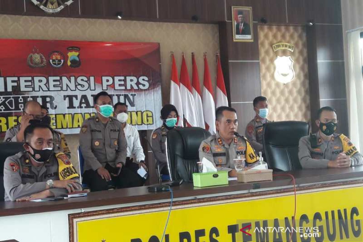 Angka kasus kriminalitas di Temanggung  pada 2021 turun