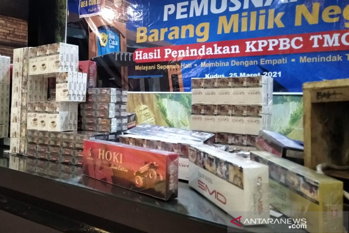 Bea Cukai Kudus ungkap 105 kasus rokok ilegal selama 2021