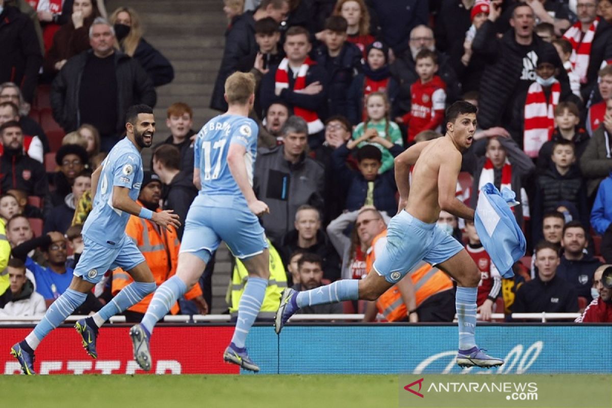 Manchester City bangkit menang dramatis atas 10 pemain Arsenal