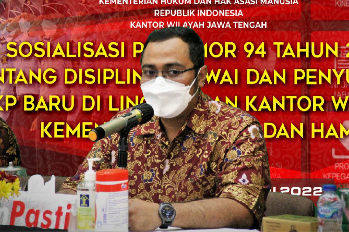 Kemenkumham Jateng Sosialisasikan PP No.94 Tahun 2021 tentang Disiplin Pegawai