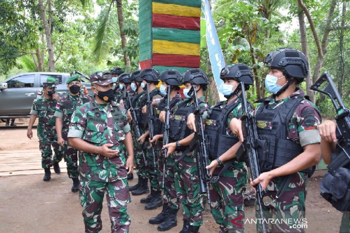 Tim asistensi teknis Pusterad kunjungi Satgas pamtas Yonif 123 di Merauke