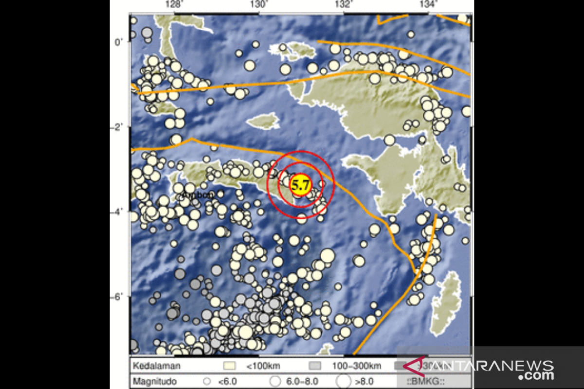 Gempa magnitudo 6,2 guncang Barat Daya Maluku