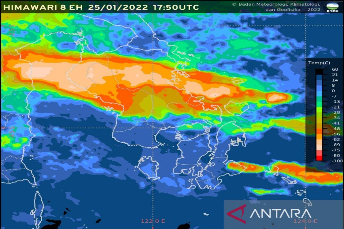 Southeast Sulawesi's five districts projected to receive heavy rains