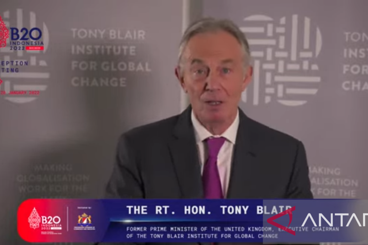 Tony Blair yakin Presidensi G20 Indonesia dapat menyatukan dunia