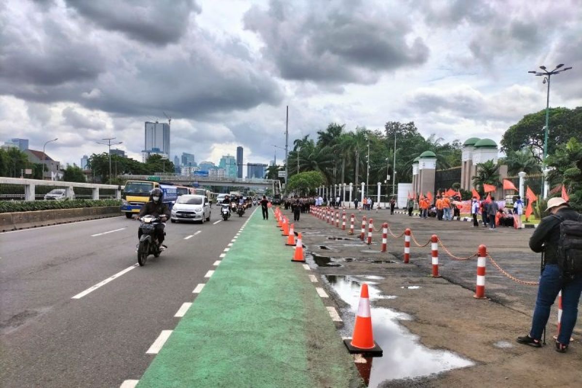 Polisi belum lakukan pengalihkan arus lalu lintas terkait aksi buruh di DPR RI