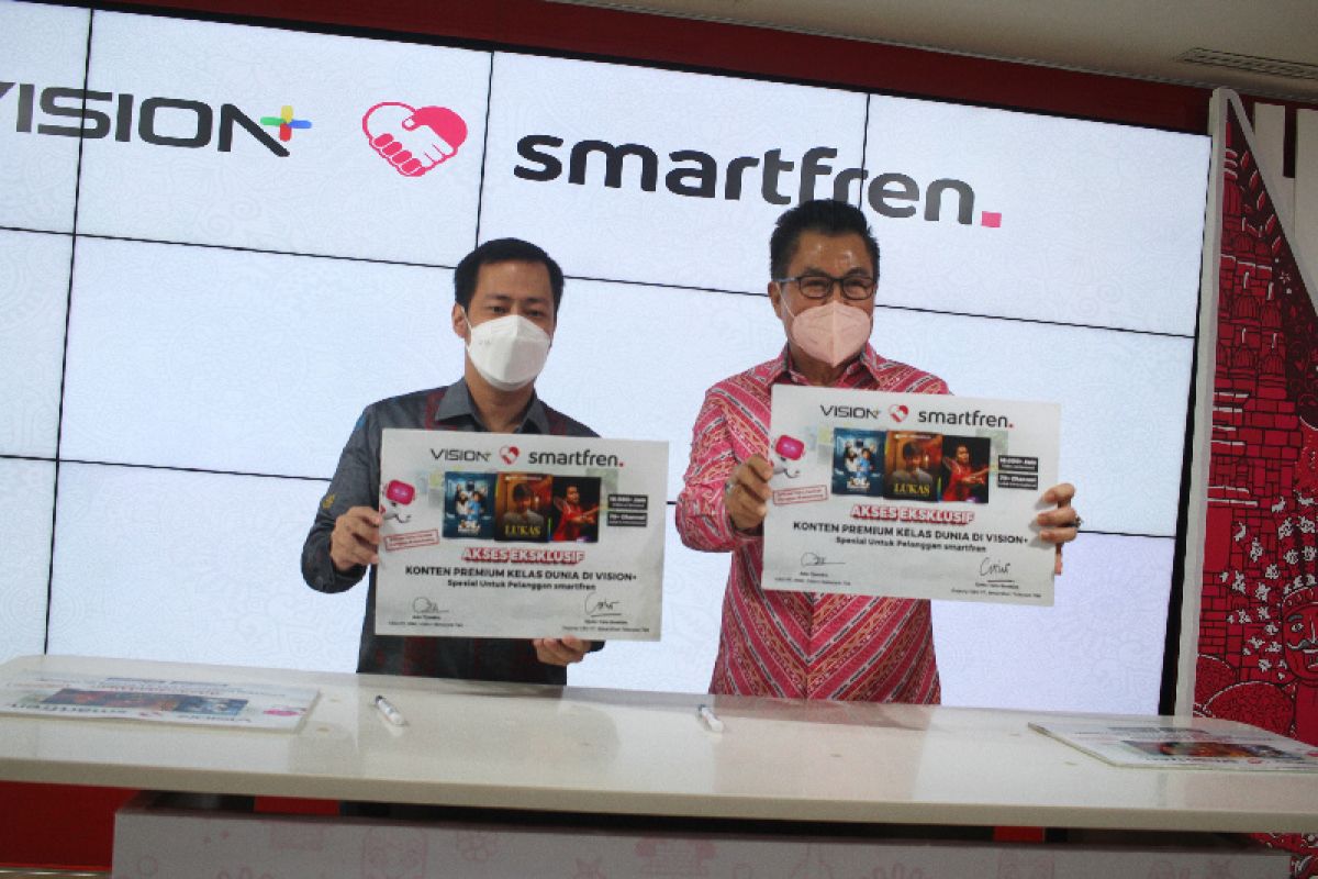 Smartfren tandatangani kerja sama ekslusif dengan Vision+