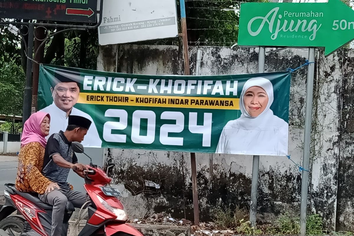 Jelang Pilpres 2024, Poster Erick-Khofifah mulai bertebaran di Jember