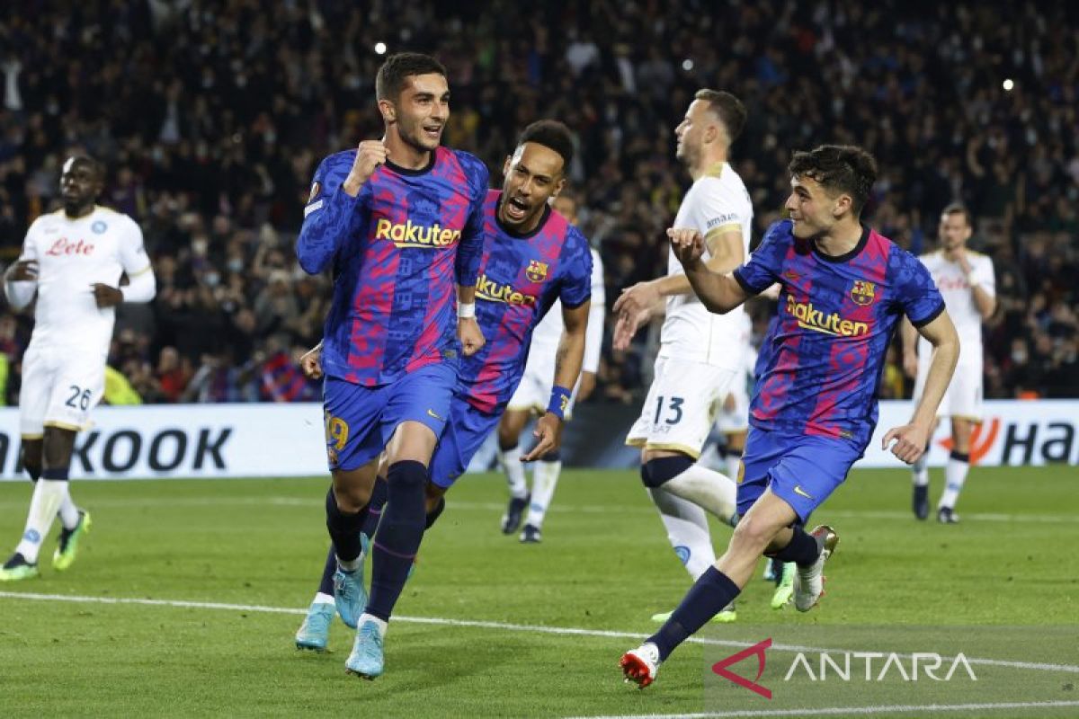 Barcelona bermain imbang 1-1 lawan Napoli di Camp Nou