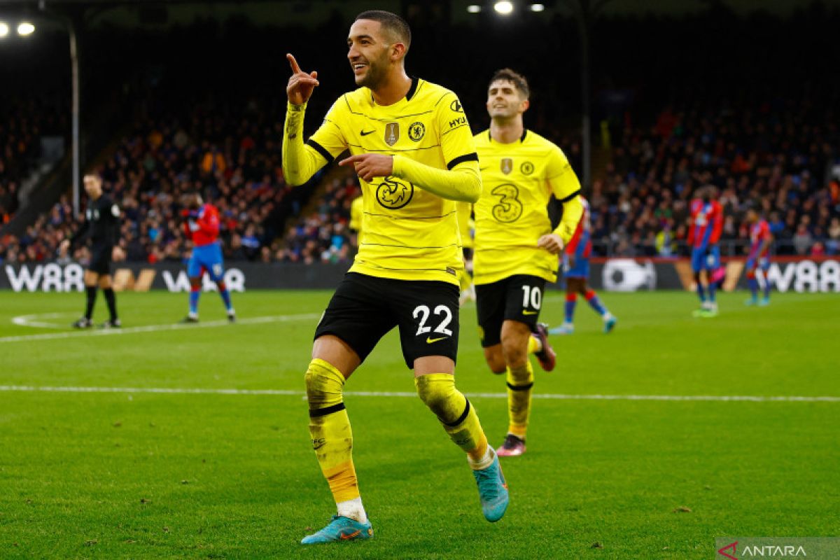 Gol tunggal Hakim Ziyech  menangkan Chelsea atas Crystal Palace