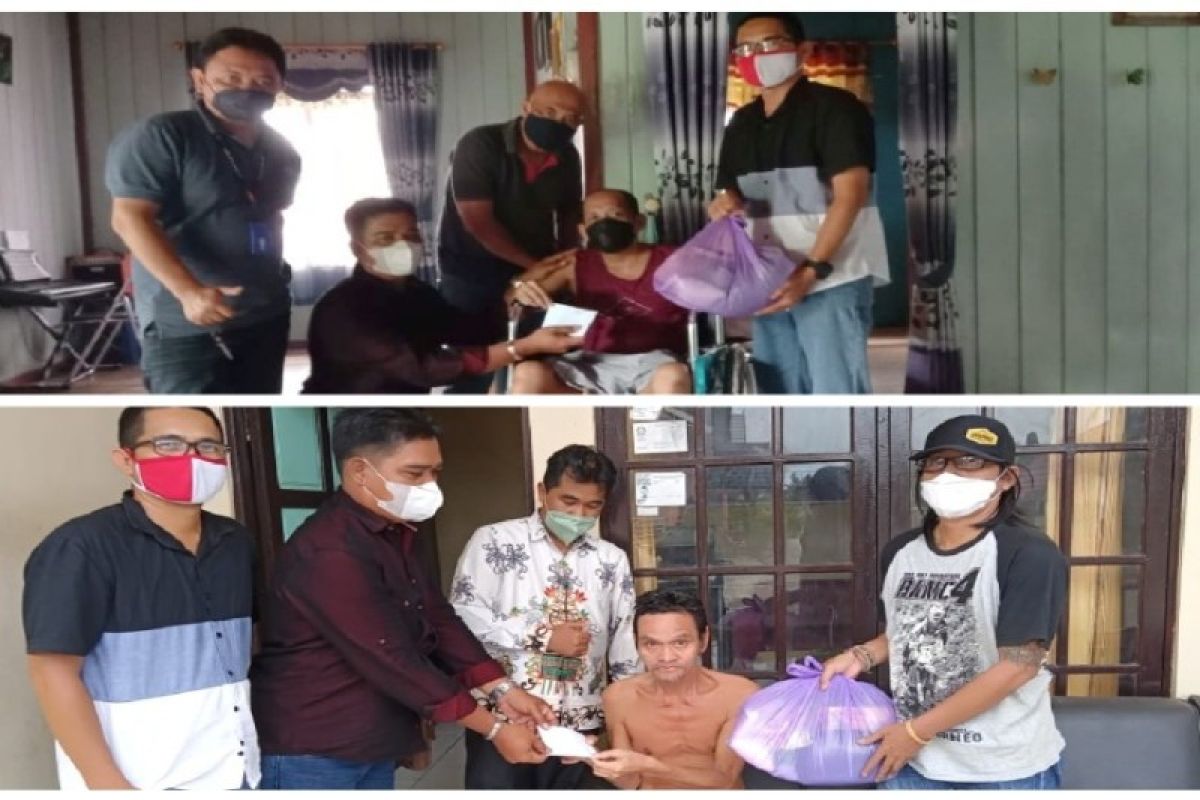 Insan Pers Peduli Barsel berikan bantuan kepada dua wartawan