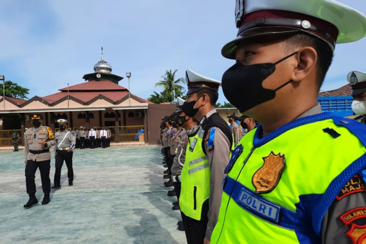 Polres Majene gelar Operasi Keselamatan lalin dan protokol kesehatan