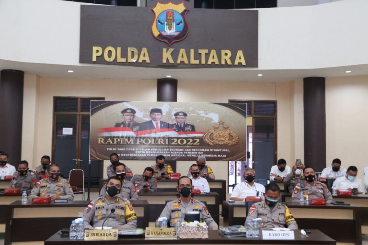 Suasana Rapim Polri secara daring di Polda Kaltara