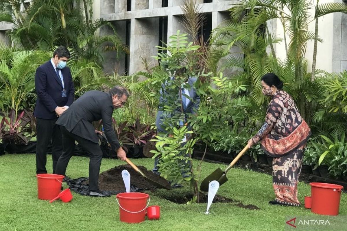 Ketua DPR RI Puan Maharani dan Duarte Pacheco tanam pohon awali aksi iklim IPU