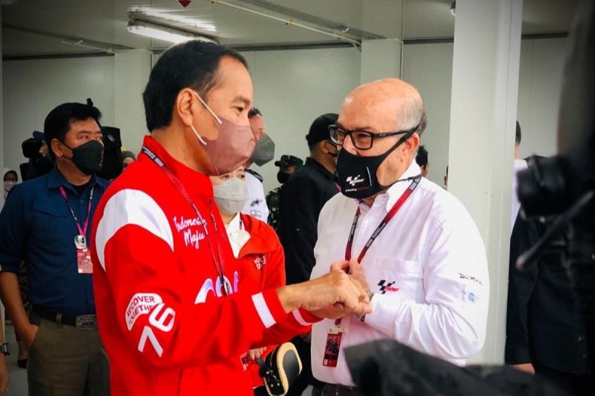 Presiden tengok starting grid sebelum MotoGP Mandalika dimulai