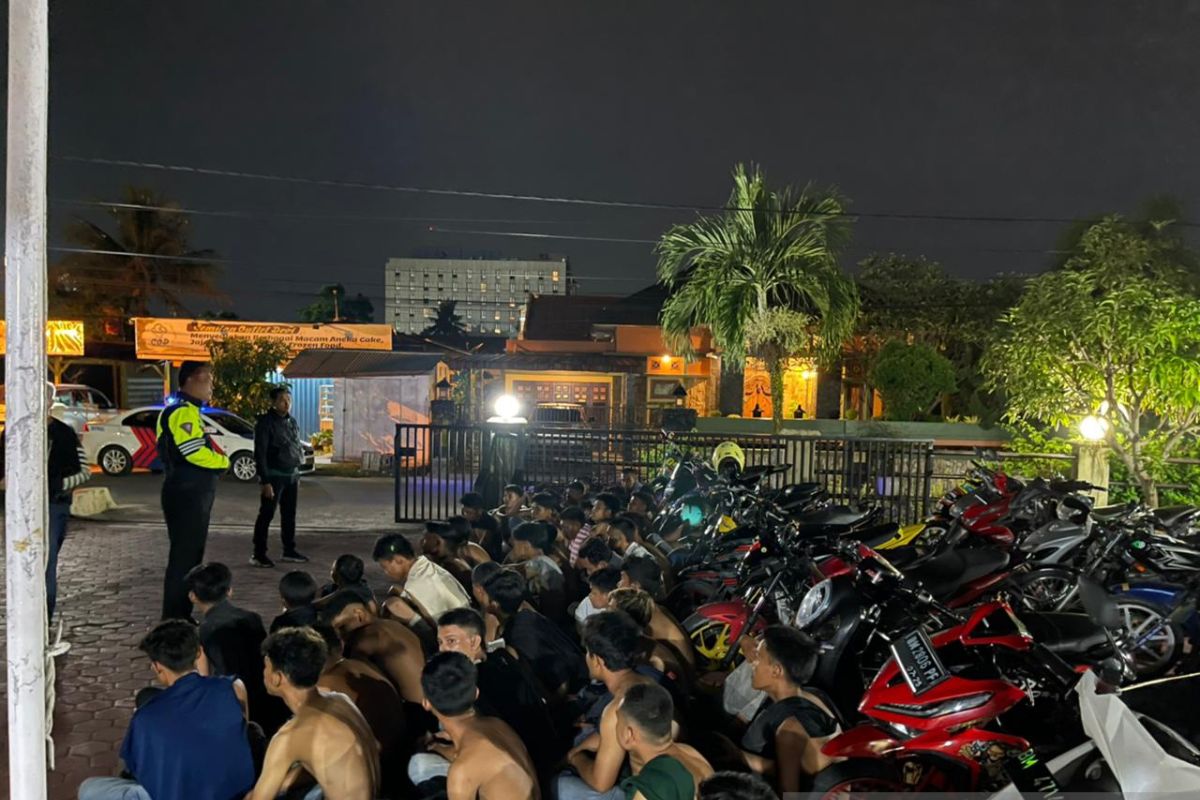 230 sepeda motor terindikasi balap liar diamankan di Pekanbaru