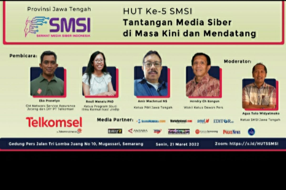 Posisi dan peran media siber bakal dikupas tuntas di webinar SMSI