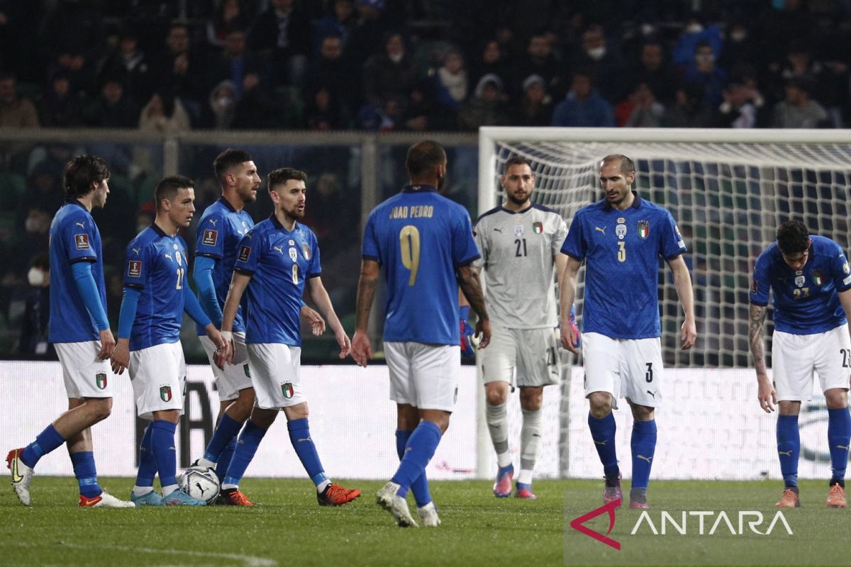 Italia tak lolos ke Piala Dunia 2022 usai dikalahkan Makedonia Utara