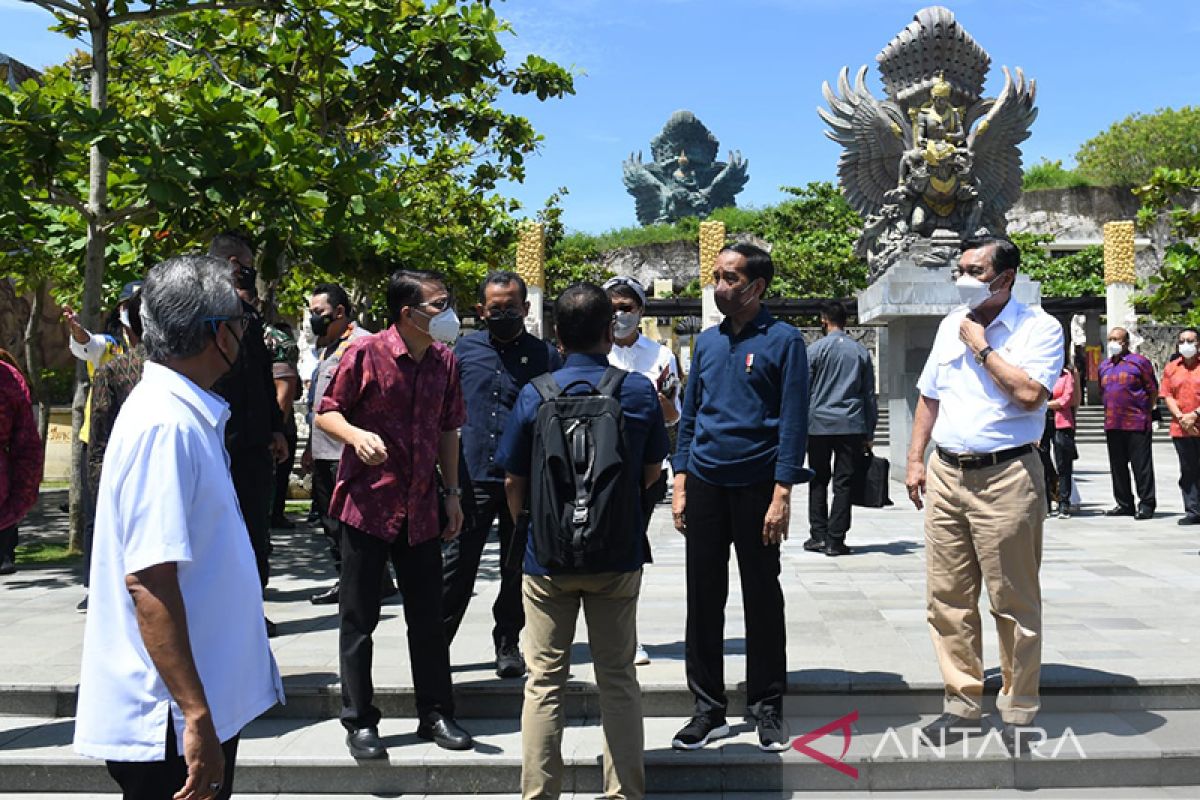 Presiden Jokowi cek kesiapan GWK Cultural Park untuk lokasi G20