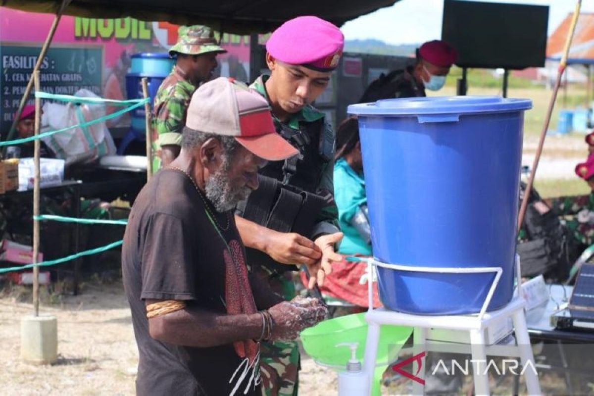 Korps Marinir gelar kegiatan bakti sosial dan jalin komunikasi sosial di Papua