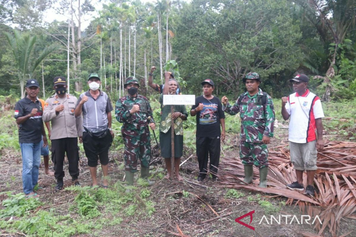 Kodim 1709/Yawa tinjau lokasi TMMD ke-113