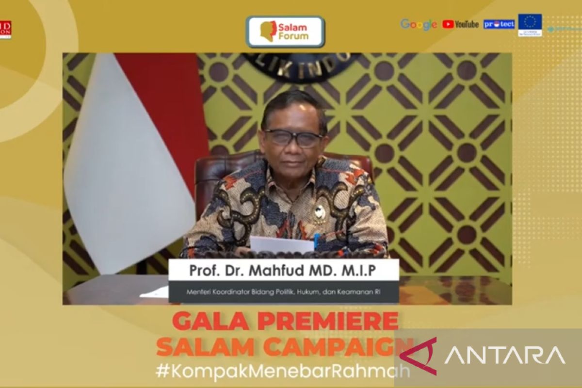 Menko Polhukam Mahfud ajak atasi penyebaran ujaran kebencian di ruang digital