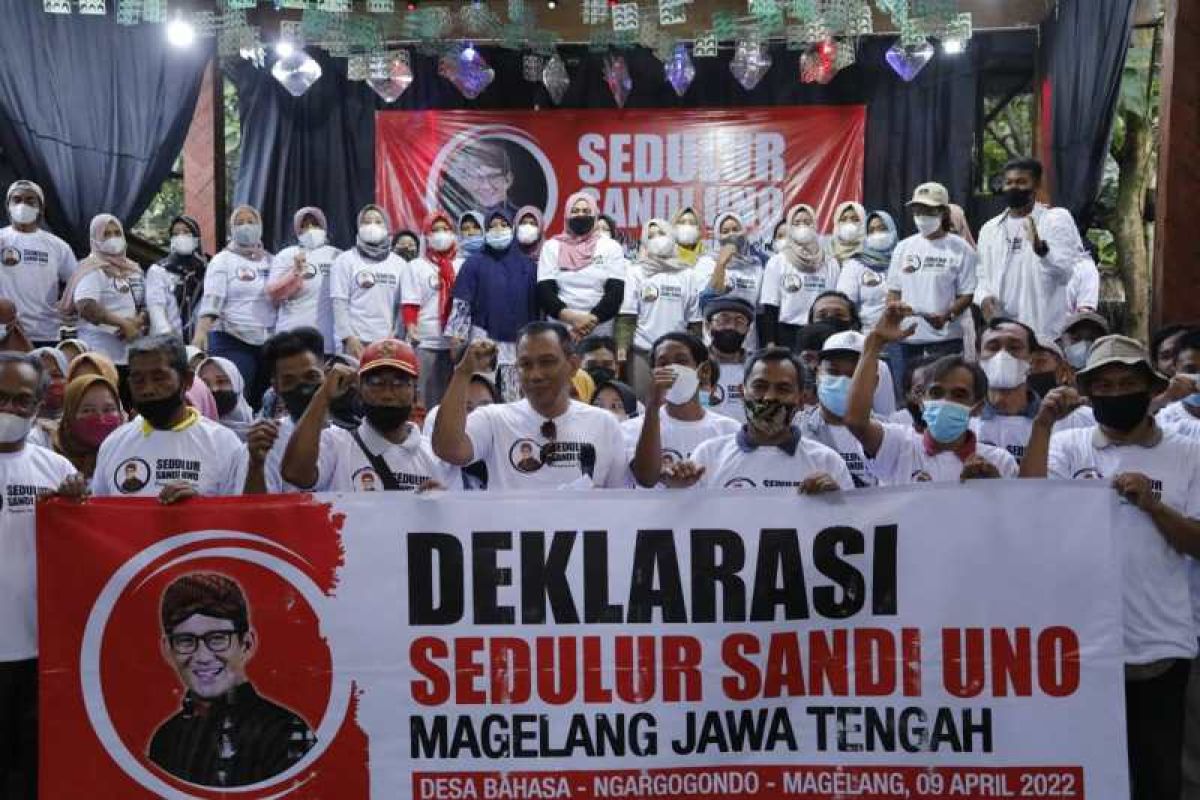 Relawan Magelang dukung Sandiaga Uno maju sebagai capres