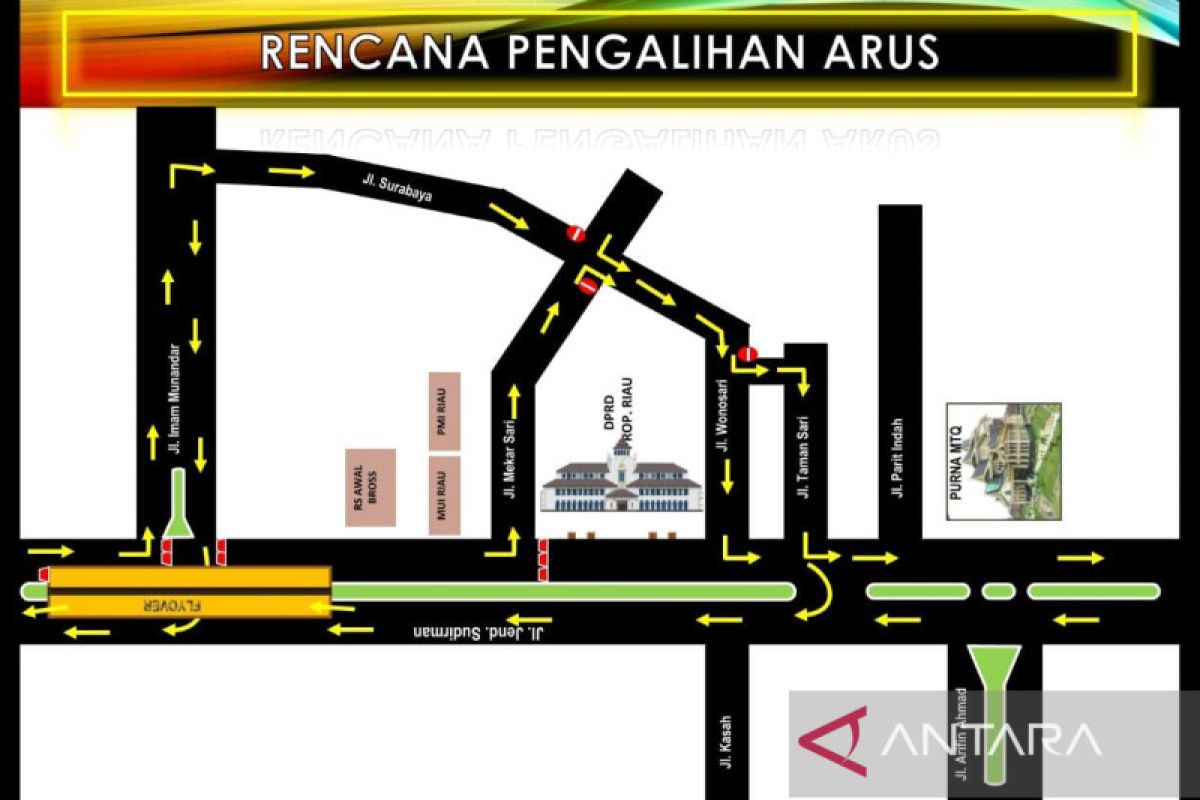 Ini pengalihan arus lalulintas di Pekanbaru saat demo mahasiswa 11 April