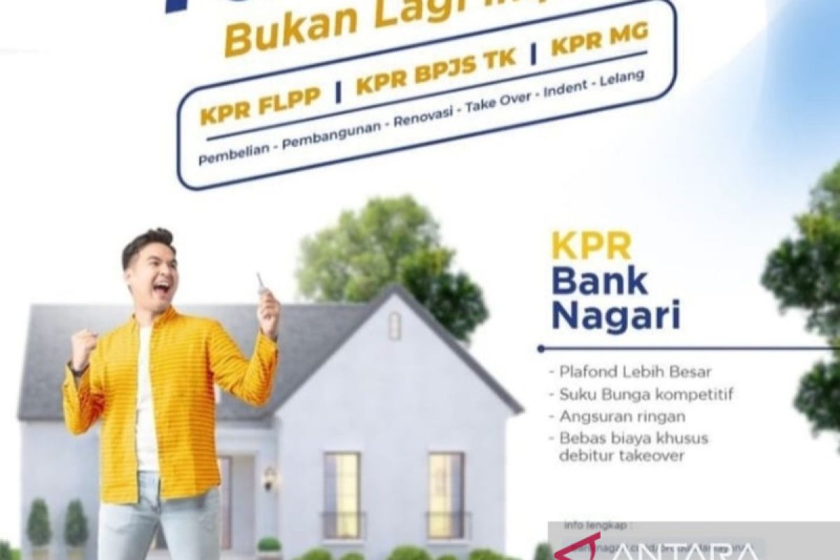 Bank Nagari tawarkan kredit pemilikan rumah dengan berbagai pilihan kegunaannya