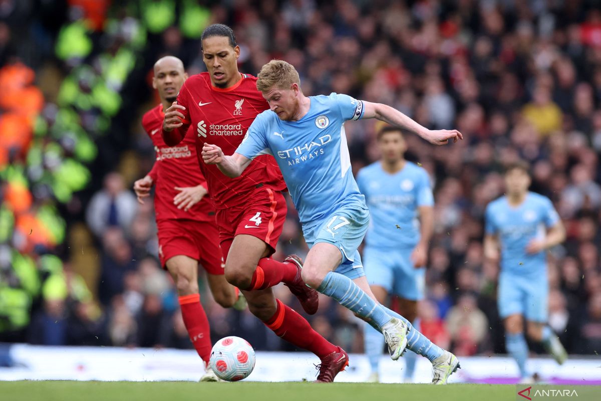 Laga Manchester City lawan Liverpool berakhir imbang 2-2