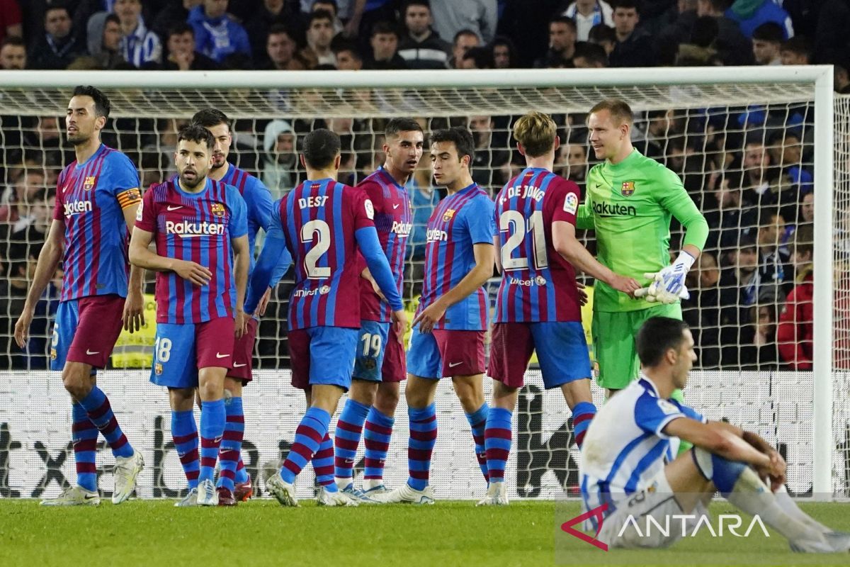 Barcelona atasi Real Sociedad dengan susah payah