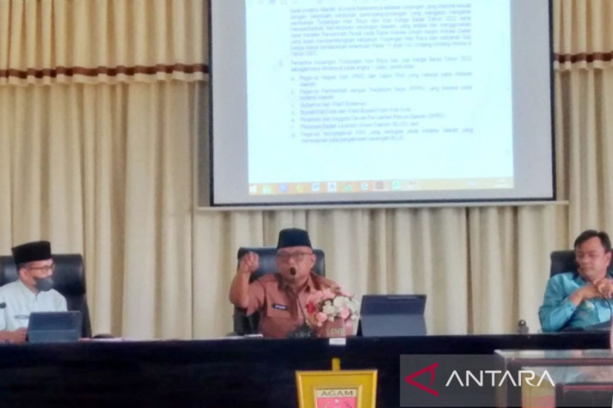 Sekda Agam: PTT-tenaga kontrak dari BLUD terima THR