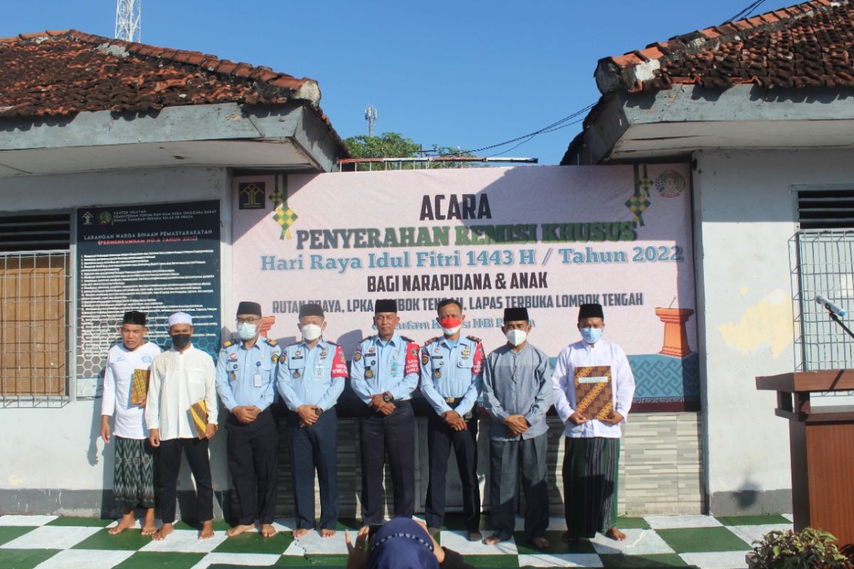 133 napi Rutan Lombok Tengah dapatkan remisi Lebaran