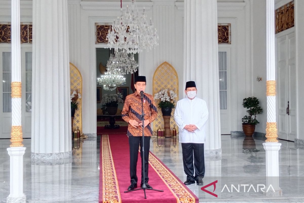 Prabowo dijamu Presiden Joko Widodo di Gedung Agung