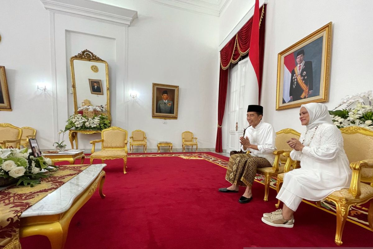 Presiden Jokowi dan Wapres Ma'ruf Amin halalbihalal via "video call"