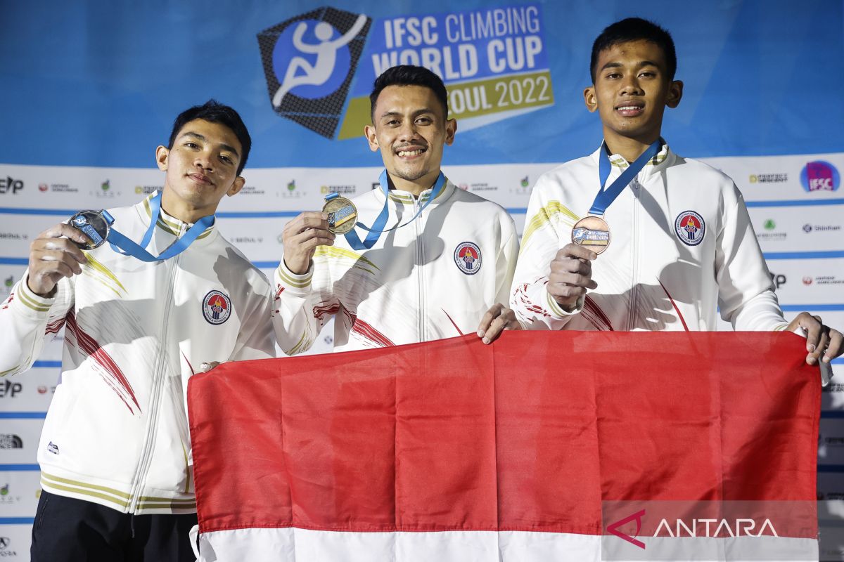 Indonesia sapu bersih podium  Piala Dunia Panjat Tebing di Seoul