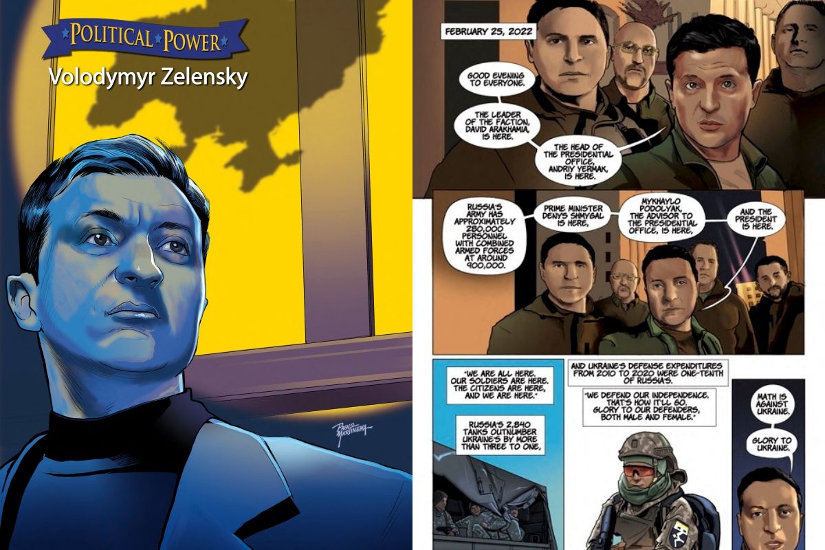 Kisah hidup Presiden Ukraina Volodymyr Zelenskyy dibukukan dalam komik