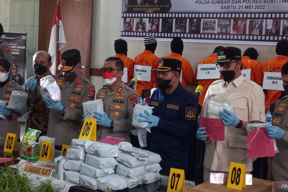 Polres Bukittinggi amankan 41,4 kilogram sabu-sabu senilai Rp61,2 miliar