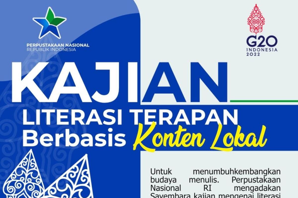 Perpusnas selenggarakan sayembara kajian literasi berbasis konten lokal