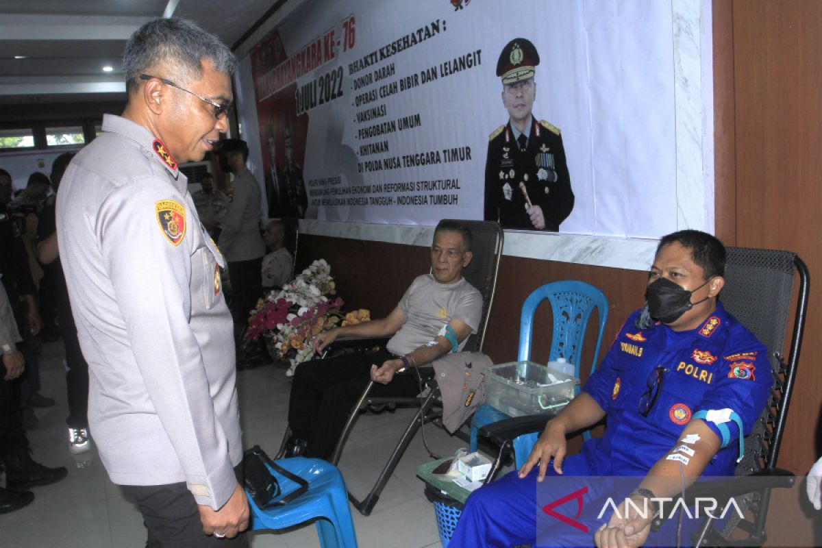 Polda NTT targetkan 500 kantong darah selama kegiatan donor