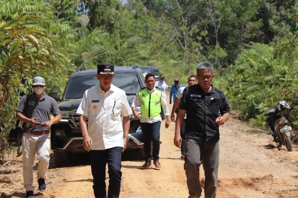 Bupati Barito Utara tinjau perbaikan Jalan Jamut-Datan