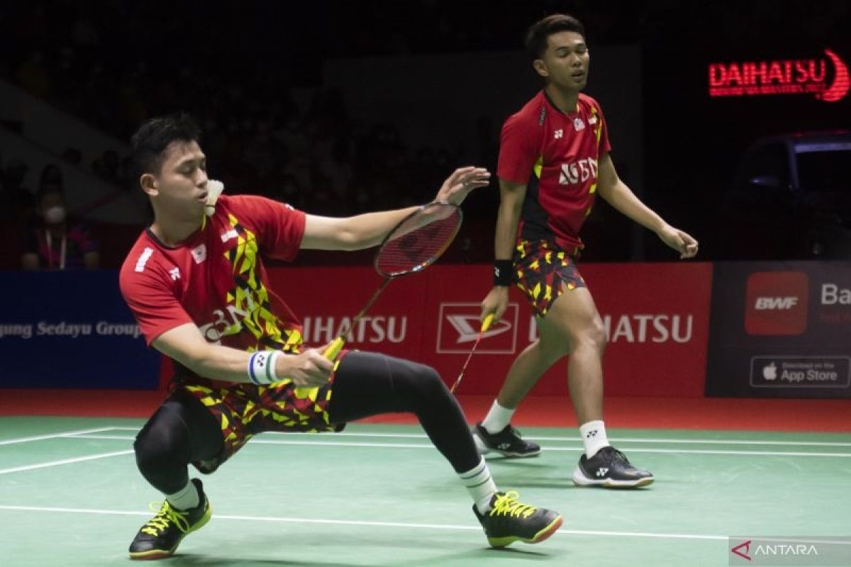 Ganda putra Fajar/Rian berpeluang bertemu Bagas/Fikri pada 16 besar Indonesia Open