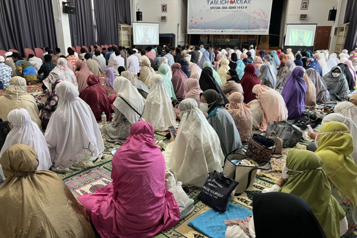 Ribuan Muslim shalat Idul Adha di Masjid Indonesia Tokyo