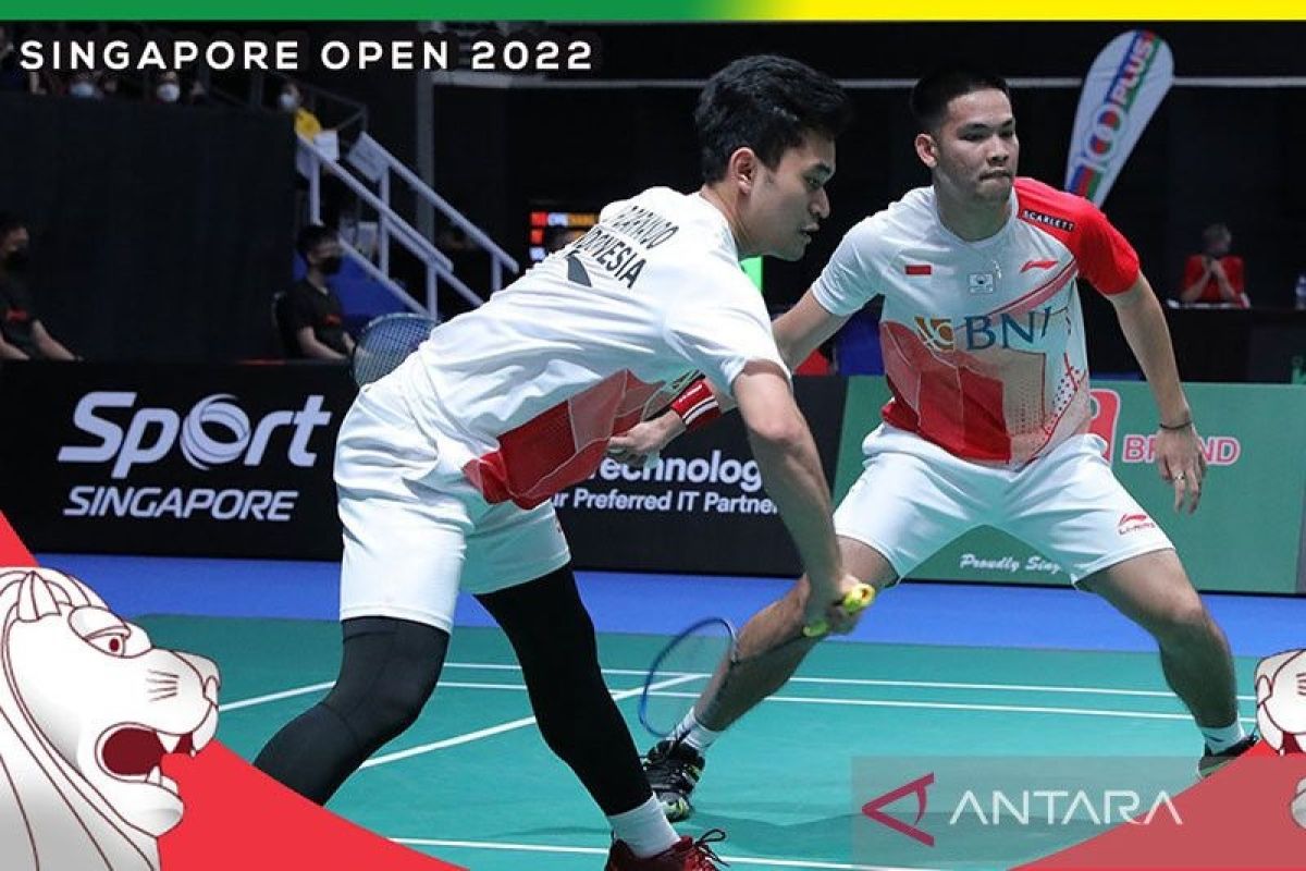 Pasangan ganda putra cetak sejarah lewat All Indonesian Semifinal di Singapura