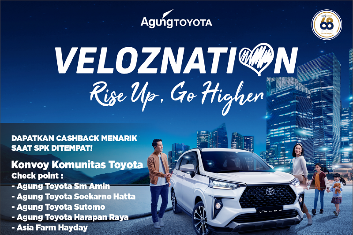 Toyota bakal gelar Veloznation "Rise Up, Go Higher" di Pekanbaru