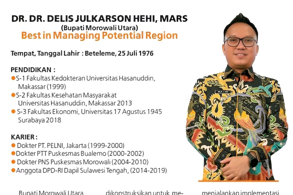 IVL beri apresiasi Bupati Morut sebagai The Best In Managing Potential Region