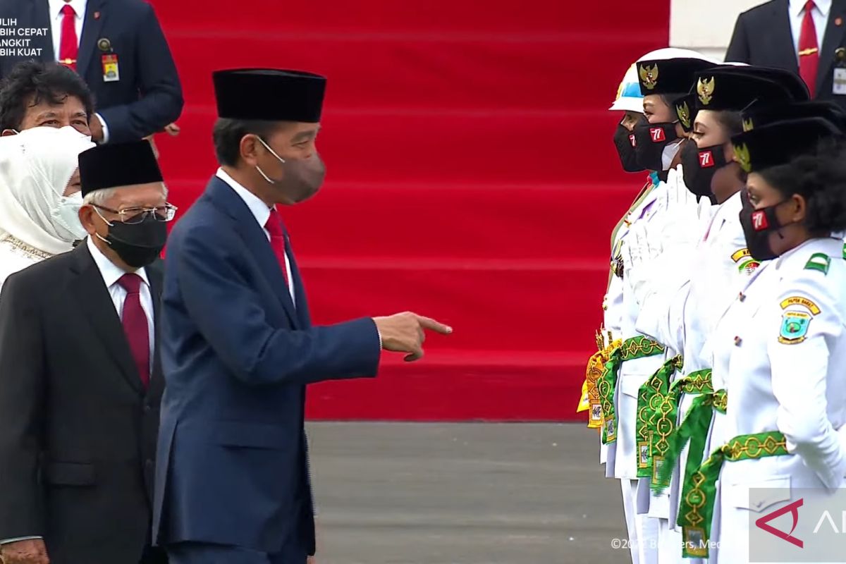 Presiden Jokowi kukuhkan formasi lengkap 68 anggota Paksibraka